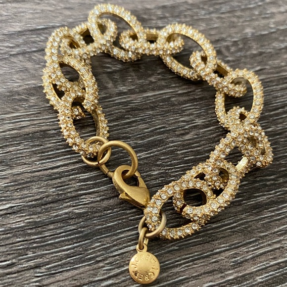 J Crew Pave Crystal Chain Bracelet - Picture 2 of 2